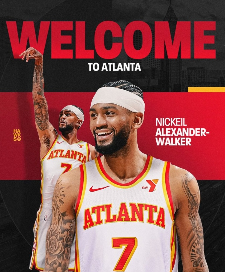 必发-4年6200万美元！老鹰官宣：先签后换得到亚历山大-沃克